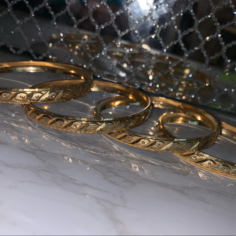 Gold covered Bangles